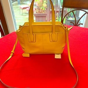 Coach yellow crossbody/tote